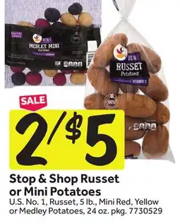 Stop&Shop Stop & Shop Russet or Mini Potatoes offer