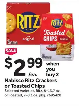 Stop&Shop Nabisco Ritz Crackers or Toasted Chips offer
