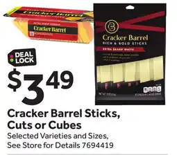 Stop&Shop Cracker Barrel Sticks, Cuts or Cubes offer