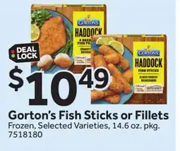 Stop&Shop Gorton's Fish Sticks or Fillets offer