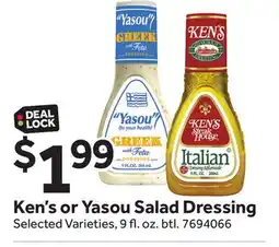 Stop&Shop Ken's or Yasou Salad Dressing offer