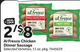 Stop&Shop Al Fresco Chicken Dinner Sausage offer