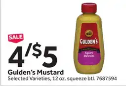 Stop&Shop Gulden's Mustard offer