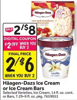 Stop&Shop Häagen-Dazs Ice Cream or Ice Cream Bars offer