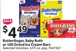 Stop&Shop Butterfinger, Baby Ruth or 100 Grand Ice Cream Bars offer