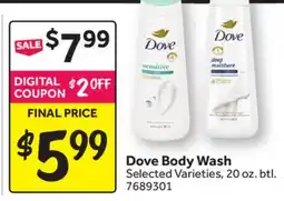 Stop&Shop Dove Body Wash offer