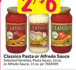 Stop&Shop Classico Pasta or Alfredo Sauce offer
