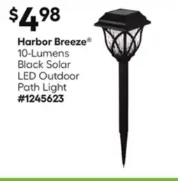 Lowe's 10-Lumens Black Solar LED Outdoor Path Light offer