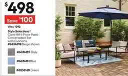 Lowe's Style Selections Cave Hill 4-Piece Patio offer