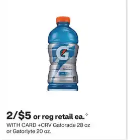CVS Gatorade 28 oz or Gatorlyte 20 oz offer