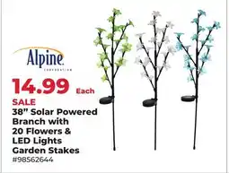 Runnings 38 Solar Powered Branch with 20 Flowers & LED Lights Garden offer