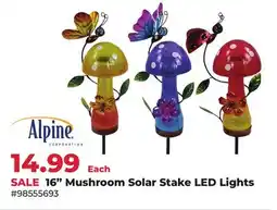 Runnings 16 Mushroom Solar Stake LED Lights offer