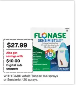 CVS Adult Flonase 144 sprays or Sensimist 120 sprays offer