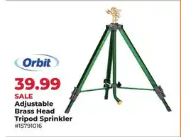Runnings Adjustable Brass Head Tripod Sprinkler offer