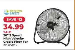 Runnings 20 3 Speed High Velocity Cradle Floor Fan offer