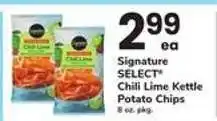 Safeway Signature SELECT Chili Lime Kettle Potato Chips offer