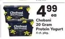 Safeway Chobani 20 Gram Protein Yogurt offer