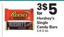Safeway Hershey's Single Candy Bars offer