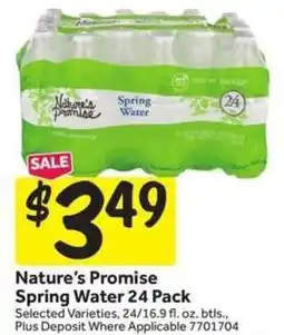 Stop&Shop Nature's Promise Spring Water 24 Pack offer