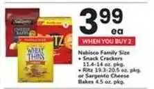 Safeway Nabisco Family Size Snack Crackers offer