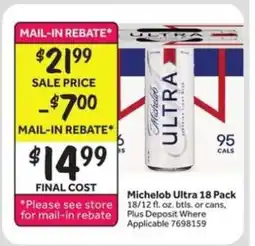 Stop&Shop Michelob Ultra 18 Pack offer