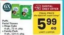 Safeway Puffs Facial Tissues offer