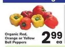 Safeway Organic Red, Orange or Yellow Bell Peppers offer