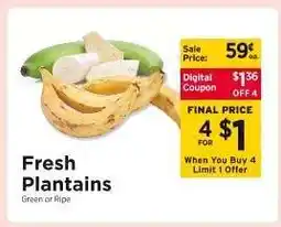 ShopRite Fresh Plantains offer