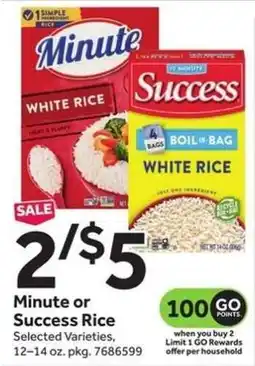 Stop&Shop Minute or Success Rice offer