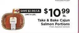 ShopRite Take & Bake Cajun Salmon Portions offer