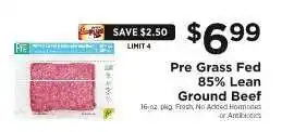 ShopRite Pre Grass Fed 85% Lean Ground Beef offer