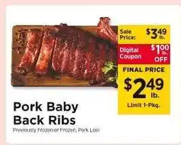ShopRite Pork Baby Back Ribs offer