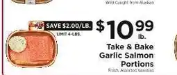 ShopRite Take & Bake Garlic Salmon Portions offer