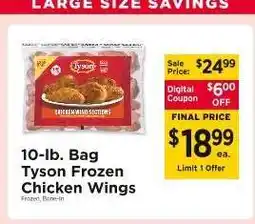 ShopRite 10-lb. Bag Tyson Frozen Chicken Wings offer