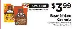ShopRite Bear Naked Granola offer