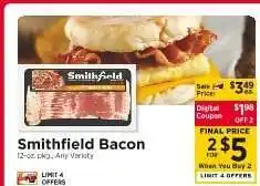 ShopRite Smithfield Bacon offer