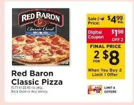 ShopRite Red Baron Classic Pizza offer