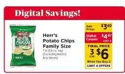 ShopRite Herr’s Potato Chips Family Size offer
