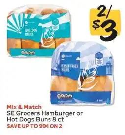 Winn Dixie SE Grocers Hamburger or Hot Dogs Buns offer