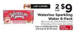 ShopRite Waterloo Sparkling Water 8-Pack offer
