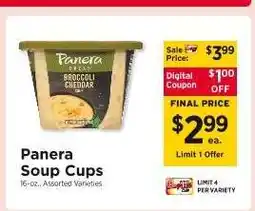 ShopRite Panera Soup Cups offer
