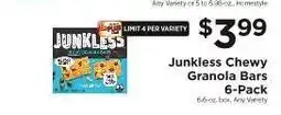ShopRite Junkless Chewy Granola Bars 6-Pack offer