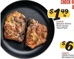 Winn Dixie Bone-In Sirloin Pork Chops Value Pack offer