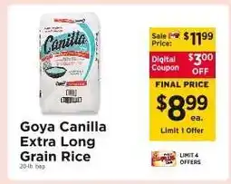 ShopRite Goya Canilla Extra Long Grain Rice offer