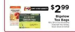 ShopRite Bigelow Tea Bags offer