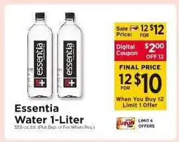 ShopRite Essentia Water 1 Liter offer