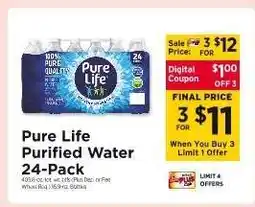 ShopRite Pure Life Purified Water 24-Pack offer