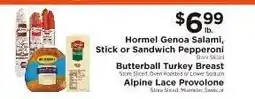 ShopRite Hormel Genoa Salami, Stick or Sandwich Pepperoni offer