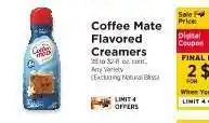 ShopRite Coffee Mate Flavored Creamers offer