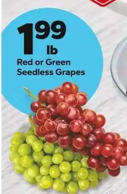 Save a Lot Red or Green Seedless Grapes offer